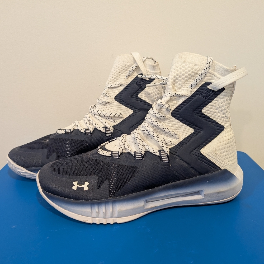 Under Armour High-Top Sneakers in Black and White Volleyball Shoes